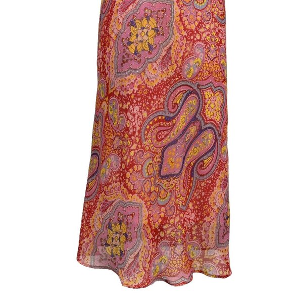 Room Two Sydney Floral Paisley Retro Y2K Colorful Midi Dress AU10 US 6 Glitter - Picture 8 of 12
